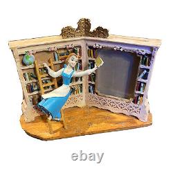 1990s Rare Disney Beauty And The Beast Belle In The Library 3-D Picture Frame
