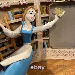 1990s Rare Disney Beauty And The Beast Belle In The Library 3-D Picture Frame