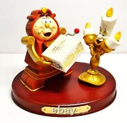 1991 Disney Beauty & Beast Be Our Guest Grand Plan Figurines Plaque/Music Box
