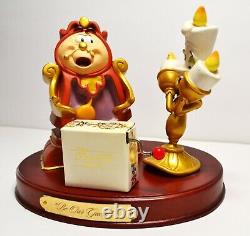 1991 Disney Beauty & Beast Be Our Guest Grand Plan Figurines Plaque/Music Box