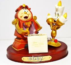 1991 Disney Beauty & Beast Be Our Guest Grand Plan Figurines Plaque/Music Box