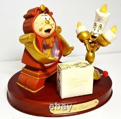 1991 Disney Beauty & Beast Be Our Guest Grand Plan Figurines Plaque/Music Box