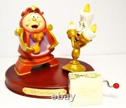 1991 Disney Beauty & Beast Be Our Guest Grand Plan Figurines Plaque/Music Box