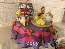 1991 ENESCO DISNEY BEAUTY & THE BEAST MULTI-ACTION DELUXE MUSIC BOX BE OUR Guest