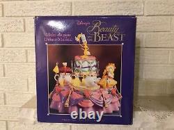 1991 ENESCO DISNEY BEAUTY & THE BEAST MULTI-ACTION DELUXE MUSIC BOX BE OUR Guest