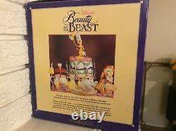 1991 ENESCO DISNEY BEAUTY & THE BEAST MULTI-ACTION DELUXE MUSIC BOX BE OUR Guest