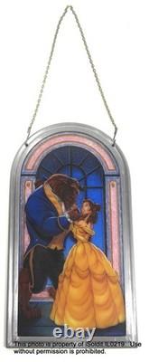 1991 Walt Disney BEAUTY AND THE BEAST STAINED GLASS SUNCATCHER LTD ED with COA