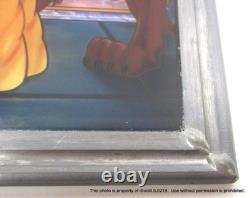 1991 Walt Disney BEAUTY AND THE BEAST STAINED GLASS SUNCATCHER LTD ED with COA