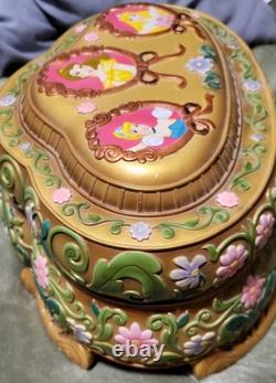 1991 Walt Disney Princess Music Jewelry Box Figurine Globes Beauty & the Beast