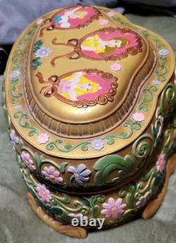 1991 Walt Disney Princess Music Jewelry Box Figurine Globes Beauty & the Beast