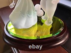 1998 Disney Parks Beauty the Beast Glass Figurine Arribas Crystal $225 Cost RARE