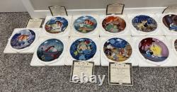 19 Vintage Disney Collectors Plates Little Mermaid Beauty and The Beast