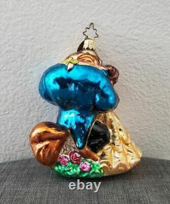 2000 Disney Beauty & The Beast Christopher Radko Glass Christmas Ornament Rare