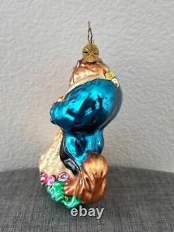 2000 Disney Beauty & The Beast Christopher Radko Glass Christmas Ornament Rare