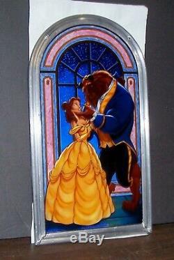 2000 Limited Edition Disney's Beauty And The Beast Stained Glass Window Look