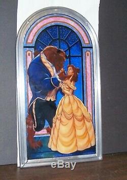 2000 Limited Edition Disney's Beauty And The Beast Stained Glass Window Look