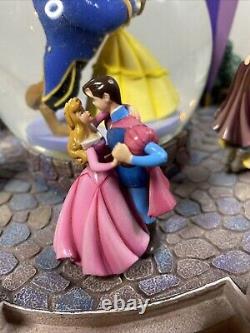 2003 Disney Princess Royal Ball Snow Globe Music Box Beauty And The Beast