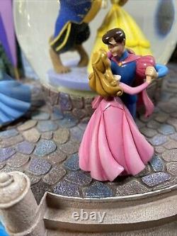 2003 Disney Princess Royal Ball Snow Globe Music Box Beauty And The Beast