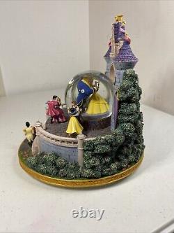 2003 Disney Princess Royal Ball Snow Globe Music Box Beauty And The Beast