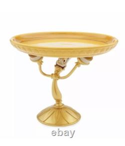 2021 Disney Beauty and the Beast Lumiere Cake Stand Ceramic Serving Platter New