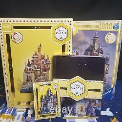 2022 Disney Belle Castle Collection Beauty & Beast Set Figure Puzzle Journal Pin