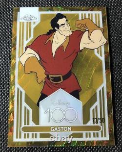 2023 Topps Chrome Disney 100 Gaston Gold Refractor 17/50 Beauty & The Beast #15