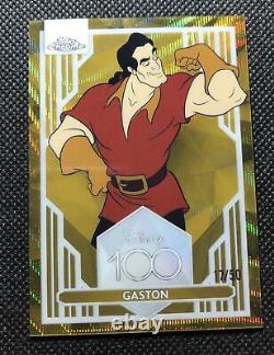 2023 Topps Chrome Disney 100 Gaston Gold Refractor 17/50 Beauty & The Beast #15