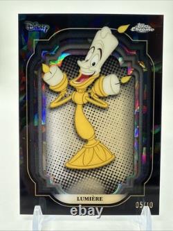 2024 Topps Disney Black Sapphire Lumiere 05/10 #52 Beauty And The Beast
