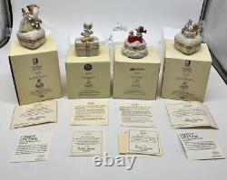 4 Disney & Looney Toons Lenox Figures Beauty, and the Beast, Snoopy Tweety Bird