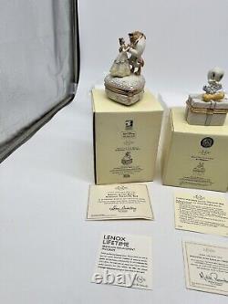 4 Disney & Looney Toons Lenox Figures Beauty, and the Beast, Snoopy Tweety Bird