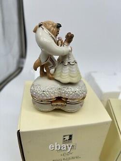 4 Disney & Looney Toons Lenox Figures Beauty, and the Beast, Snoopy Tweety Bird