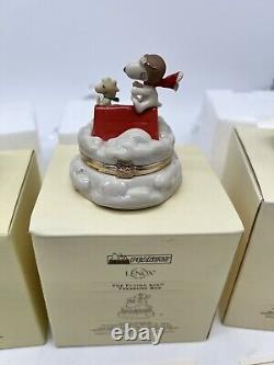 4 Disney & Looney Toons Lenox Figures Beauty, and the Beast, Snoopy Tweety Bird