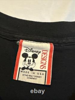 90s Disney Beauty and the Beast Portrait Rose Vintage Black TShirt Size XXL/XXXL