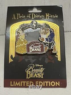 A Piece of Disney Movies BEAUTY & THE BEAST Limited Edition PIN On Card NEW Rare