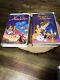 Aladdin+Beauty And The Beast-Disney Black Diamond-Rare Mickey Print On Tapes