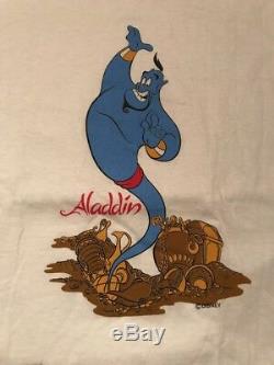 Aladdin GENIE Disney Shirt Large vtg lion king robin williams beauty beast