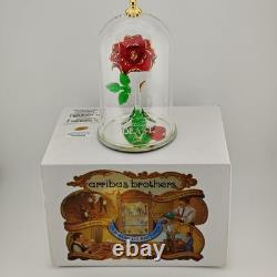 Arribas Brothers Disney Beauty & The Beast Large Enchanted Rose Glass Dome New