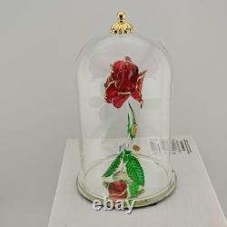 Arribas Brothers Disney Beauty & The Beast Large Enchanted Rose Glass Dome New