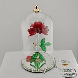 Arribas Brothers Disney Beauty & The Beast Large Enchanted Rose Glass Dome New