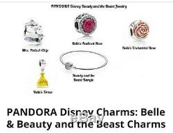 Authentic Pandora DISNEY Beauty and the Beast Bangle Set