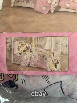 BEAUTY AND THE BEAST 90s Twin Comforter & Sheet Set 4pc Vintage Disney Bedding