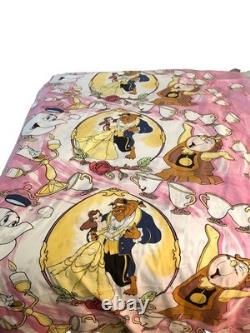 BEAUTY AND THE BEAST 90s Twin Comforter & Sheet Set 4pc Vintage Disney Bedding