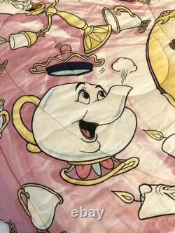 BEAUTY AND THE BEAST 90s Twin Comforter & Sheet Set 4pc Vintage Disney Bedding