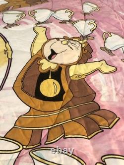 BEAUTY AND THE BEAST 90s Twin Comforter & Sheet Set 4pc Vintage Disney Bedding