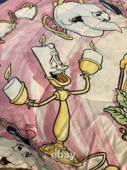BEAUTY AND THE BEAST 90s Twin Comforter & Sheet Set 4pc Vintage Disney Bedding