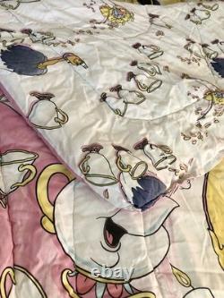 BEAUTY AND THE BEAST 90s Twin Comforter & Sheet Set 4pc Vintage Disney Bedding