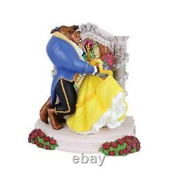 BEAUTY AND THE BEAST Light-Up LED Figure Disney Showcase NIB Stain Glass Scene