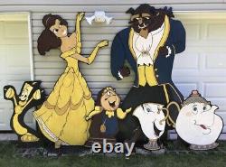 BEAUTY & THE BEAST LIFE SIZE Hand Painted Standup Figure Cutouts Disney