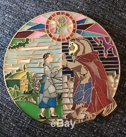 BEAUTY and The BEAST BELLE Jumbo Stained Glass Disney FP Fantasy Pin LE 75