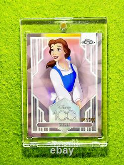 BELLE Disney 100 PINK REFRACTOR CARD # /399 SP 2023 Topps Chrome Beauty & Beast